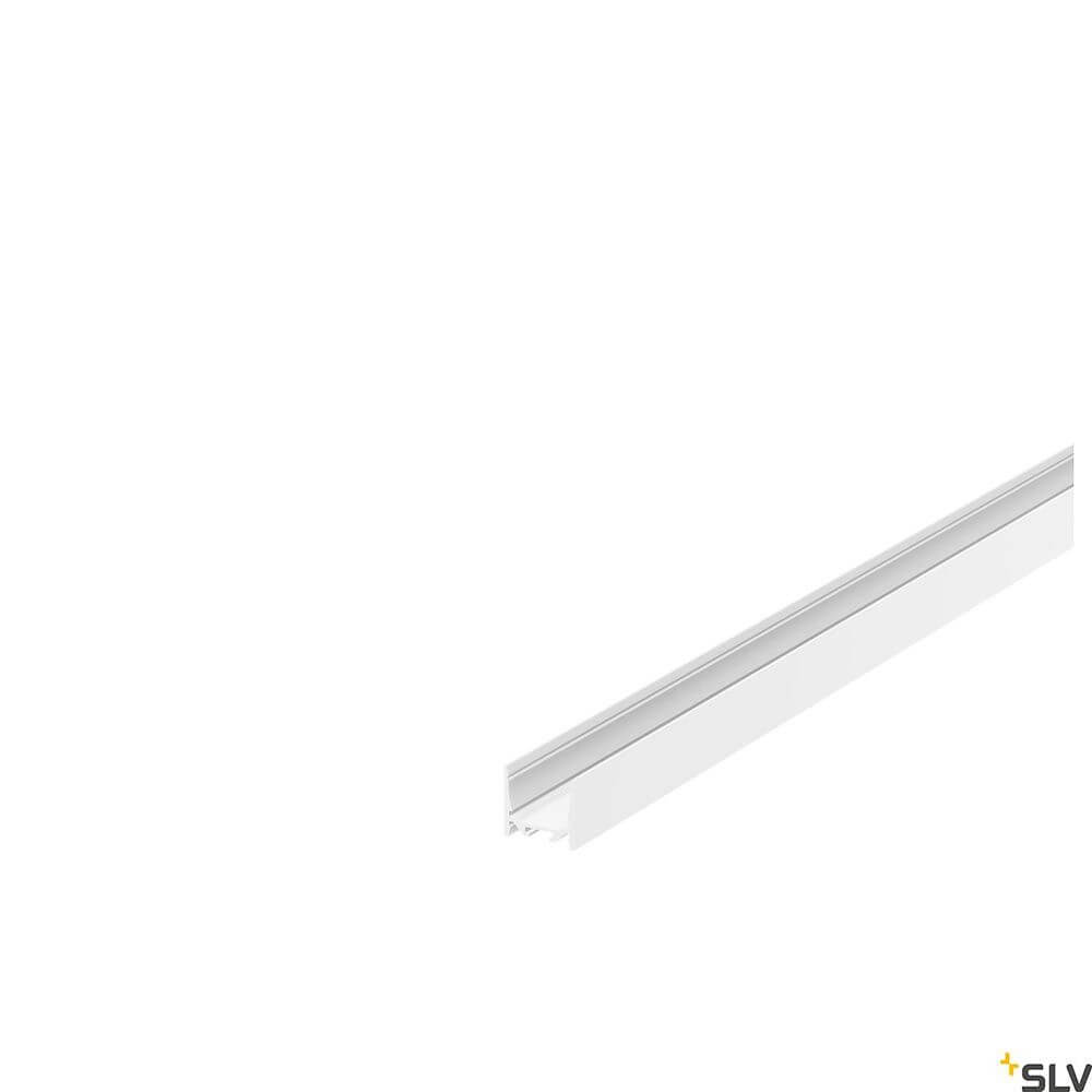 Grazia 3m LED Aufbauprofil Standard Glatt in weiß für die Montage von LED Strips bis 20 mm.