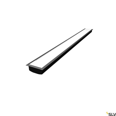 Grazia 60 Einbau Profil schwarz 150cm, schlankes SLV LED-Einbauprofil für flexible GRAZIA PRO MAX FLEXSTRIPS