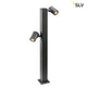 Helia Double Pole LED Außen-Stehleuchte Anthrazit IP55 mit zwei warmweißen LEDs für Außenbereiche.