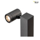 Helia Single Pole LED Außen-Stehleuchte Anthrazit IP55 mit dimmbarem LED-Leuchtenkopf in Aluminium.