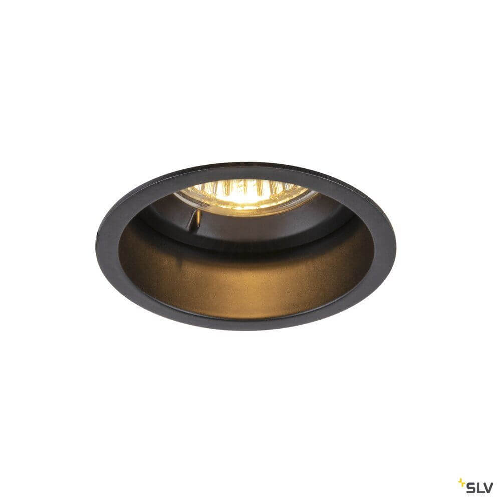 Horn Deckeneinbauleuchte in schwarzem Design, ideal für moderne Innenräume. Hervorragende Blendreduzierung.