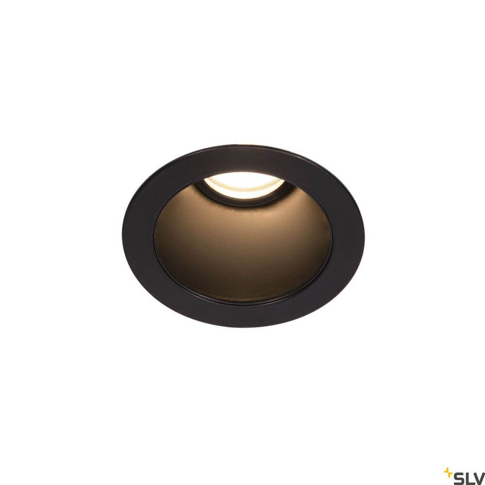 Horn Magna Einbaustrahler 3000K Schwarz - runder, schwarzer Einbaustrahler mit warmem Licht.