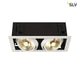 Kadux 2 ES111 Downlight eckig Weiß max. 2x50W mit schwenkbaren Lampenhaltern