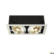 Kadux 2 ES111 square downlight White max. 2x50W with two adjustable lamps.