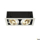 Kadux 2 ES111 Downlight eckig Weiß max. 2x50W mit zwei schwenkbaren Lampen.