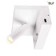 Karpo Bedside LED Wandaufbauleuchte Weiß mit drehbarem Spot und USB-Anschluss in Weiß