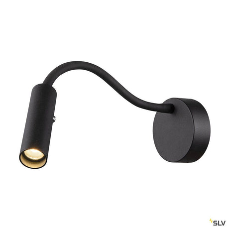 Karpo Goose LED Wandaufbauleuchte in Schwarz mit flexibler Armhaltbarkeit für punktgenaue Akzentbeleuchtung.