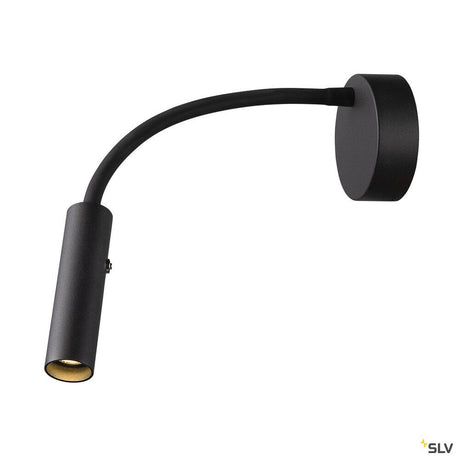 Karpo Goose LED Wandaufbauleuchte in Schwarz mit flexibel einstellbarem Arm für punktgenaue Akzentbeleuchtung.
