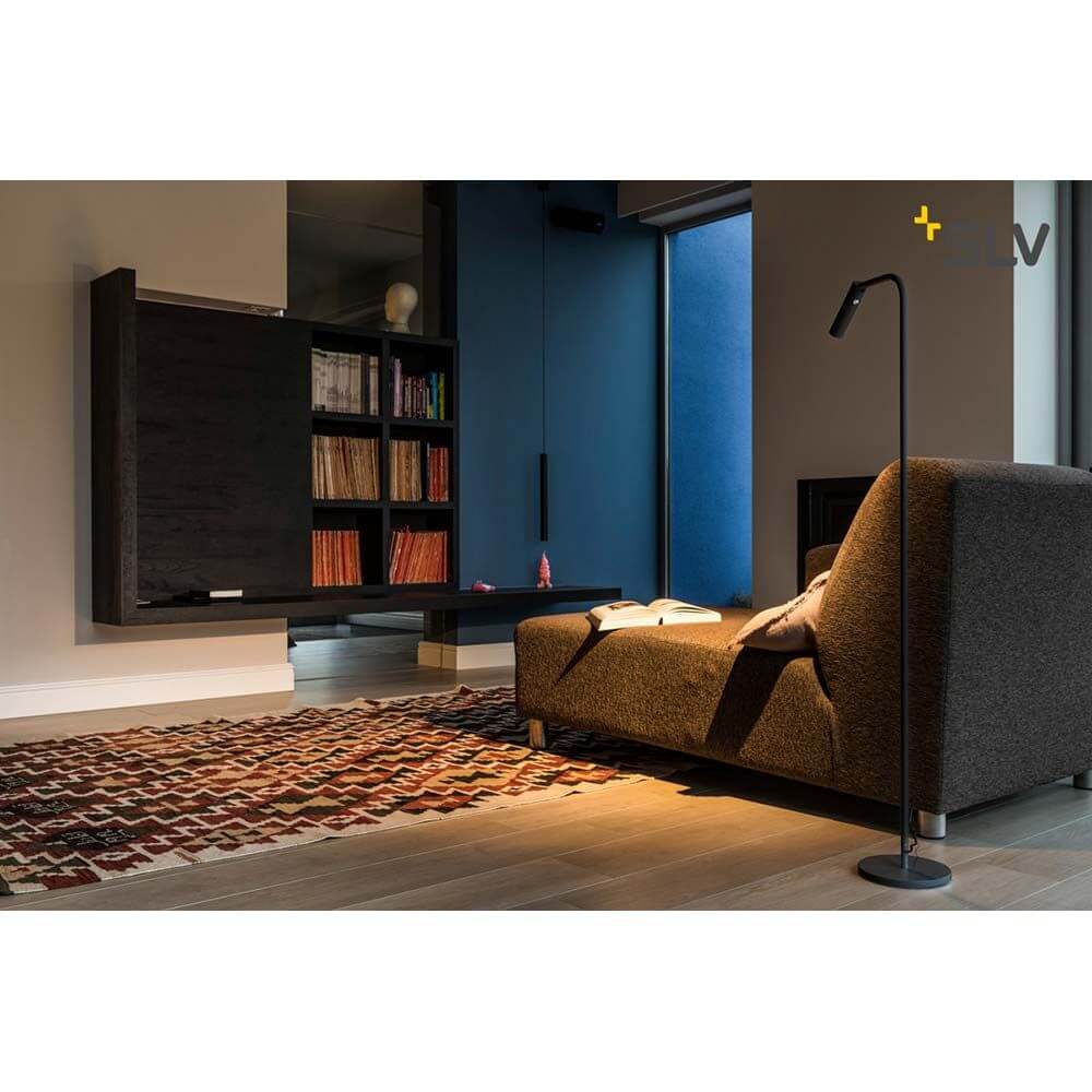 Karpo LED Stehleuchte Schwarz 3000K