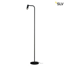 Karpo LED floor lamp Black 3000K with flexible spotlight and high energy efficiency.
