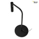 Karpo LED Tischleuchte Schwarz 3000K in minimalistischer Form mit drehbarem Spot.