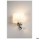 Kenkua Spot Wandlampe E27 Chrom 3000K an einer Wand montiert mit modernem Design.