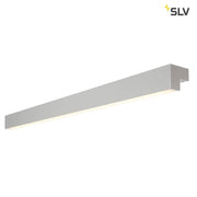 L-Line 120 LED Wand- & Deckenleuchte IP44 Silber, elegante silbergraue LED-Leuchte für Wand und Decke