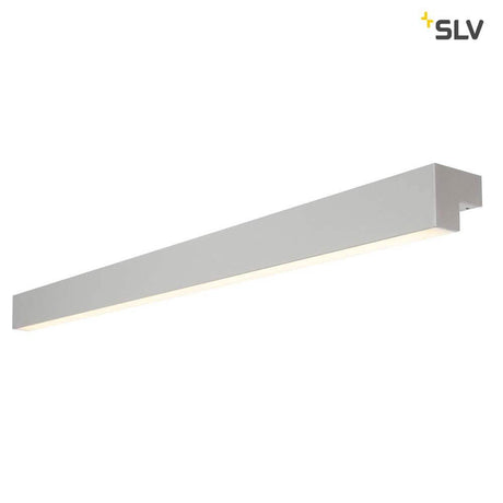 L-Line 120 LED wall & ceiling light IP44 silver, elegant and modern luminaire for primary room illumination.