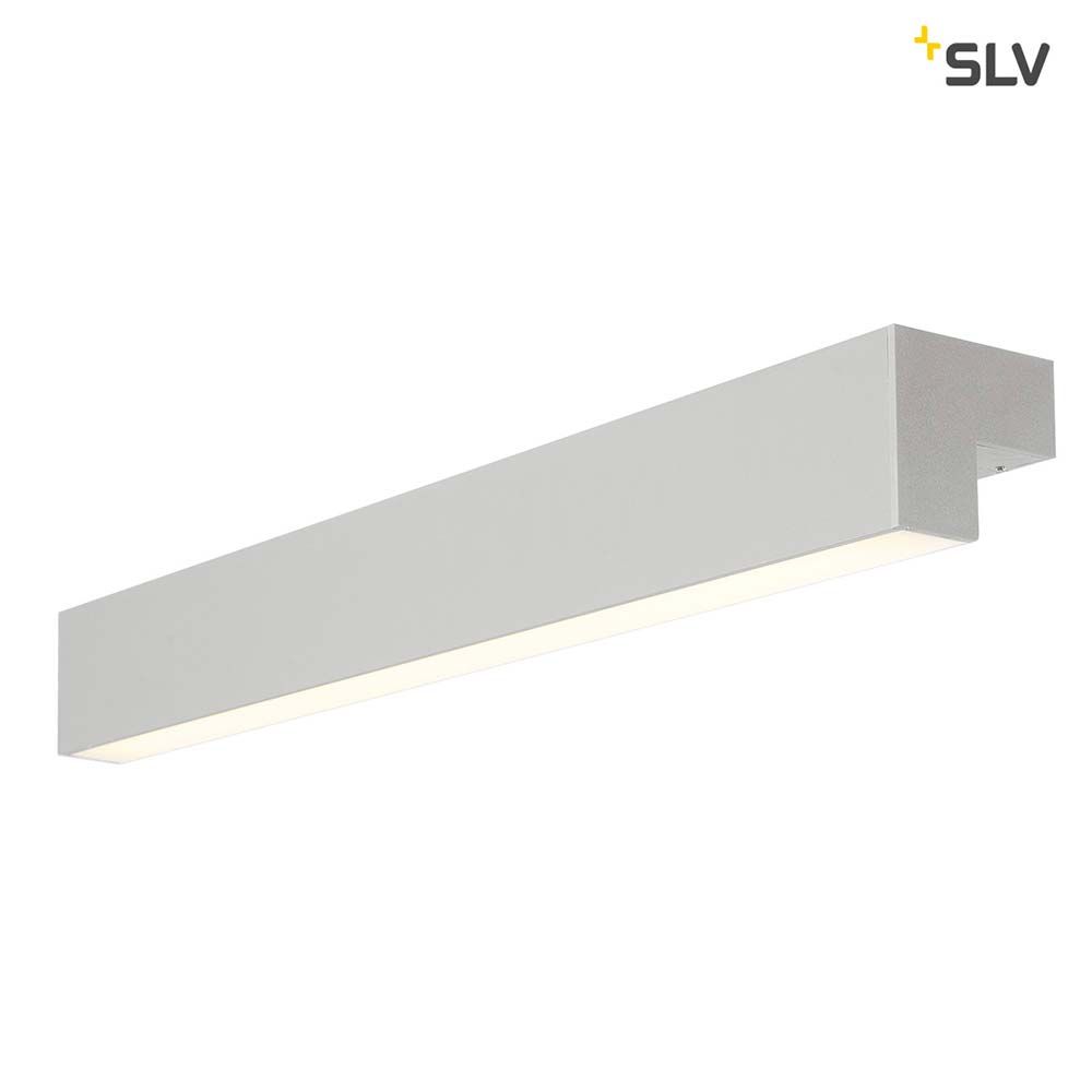 L-Line 60 LED Wand- und Deckenleuchte in silbergrau mit warmweißer LED Beleuchtung für moderne Raumausleuchtung.