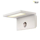 LED Sensor LED Außen-Wandaufbauleuchte IP44 Weiß 3000 mit Bewegungssensor und warmweißer LED.