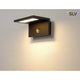 LED Sensor Außen-Wandaufbauleuchte IP44 Anthrazit 3000K mit Bewegungssensor und warmweißer LED.
