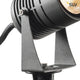 LED Spike LED Erdspießleuchte Anthrazit IP55 Detailaufnahme mit Halterung und Lampenfassung