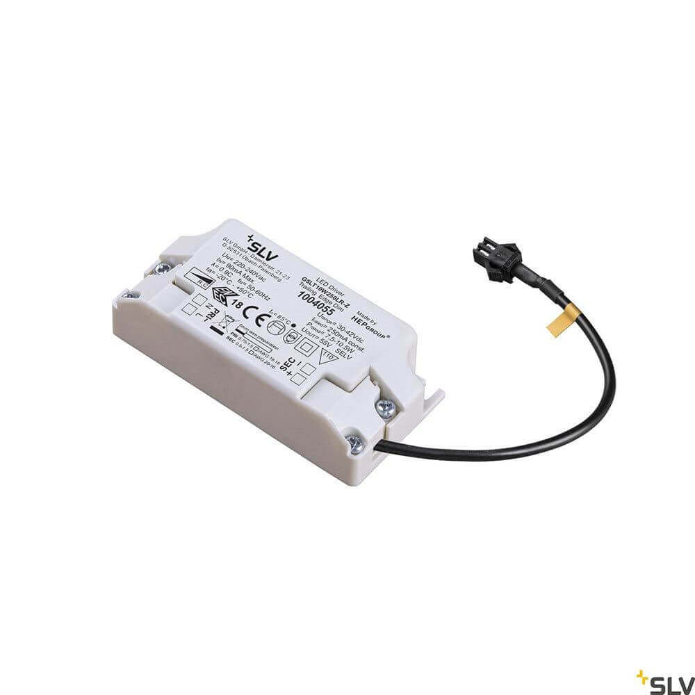 LED Treiber 6,5-10W 250mA, dimmbar über Phasenabschnittsdimmer, für Numinos Downlight Serie.