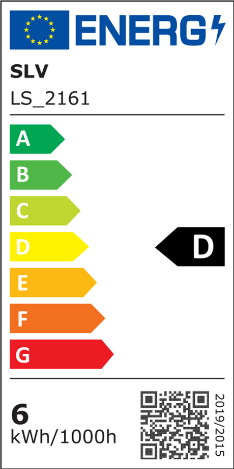 LOGS Wall Wandleuchte eckig anthrazit 6W LED Warmweiß, SLV Energieeffizienzlabel mit Klasse D
