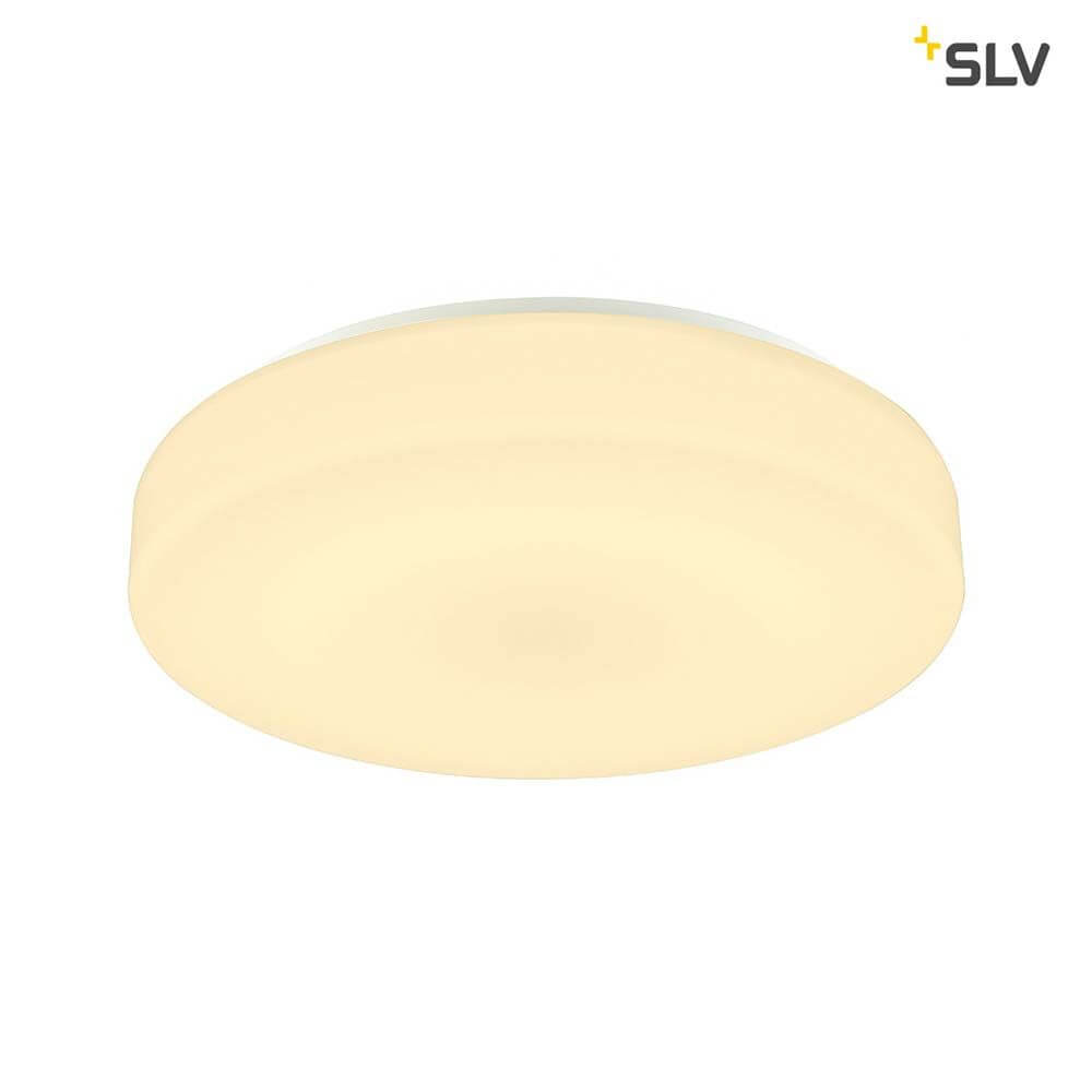 Lipsy 40 Drum LED Außen-Aufbauleuchte Weiß IP44, runde Deckenleuchte mit sanftem Licht und zeitlosem Design.
