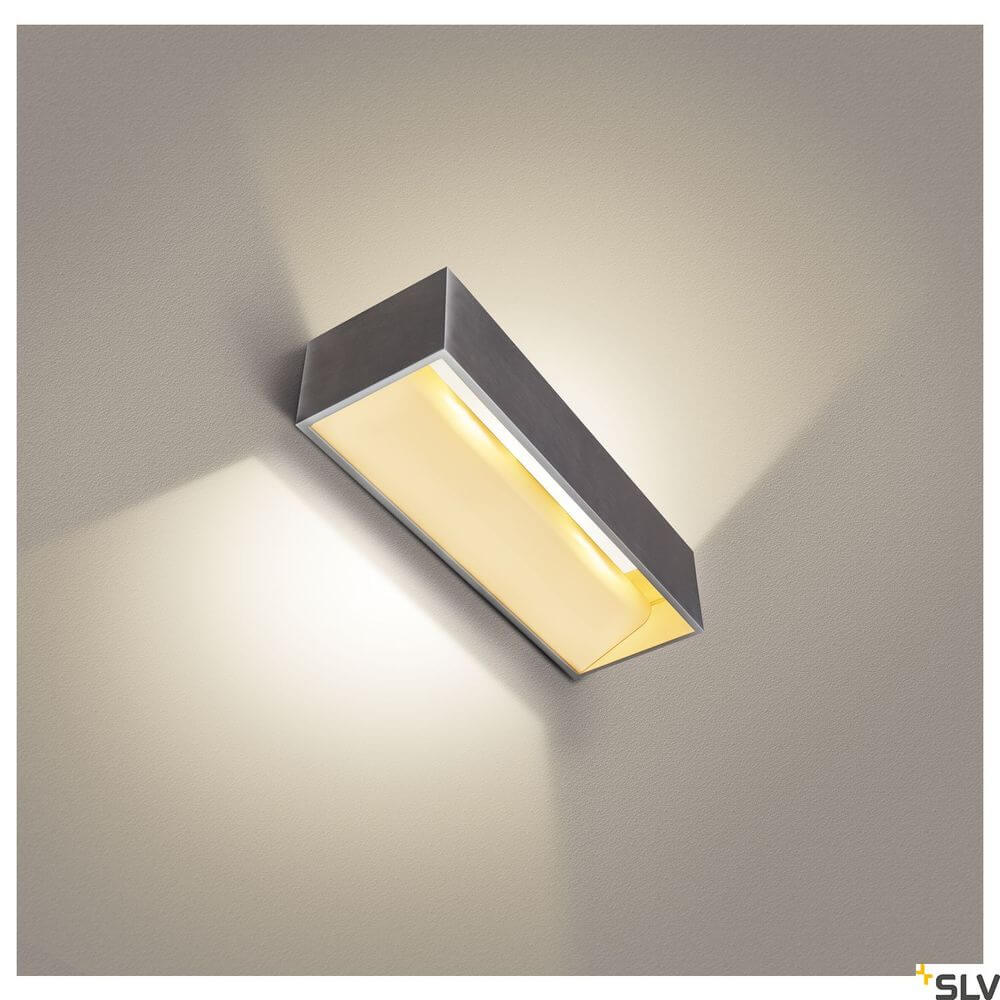 Log in L lampada a parete Alluminio triac, bianco 3000