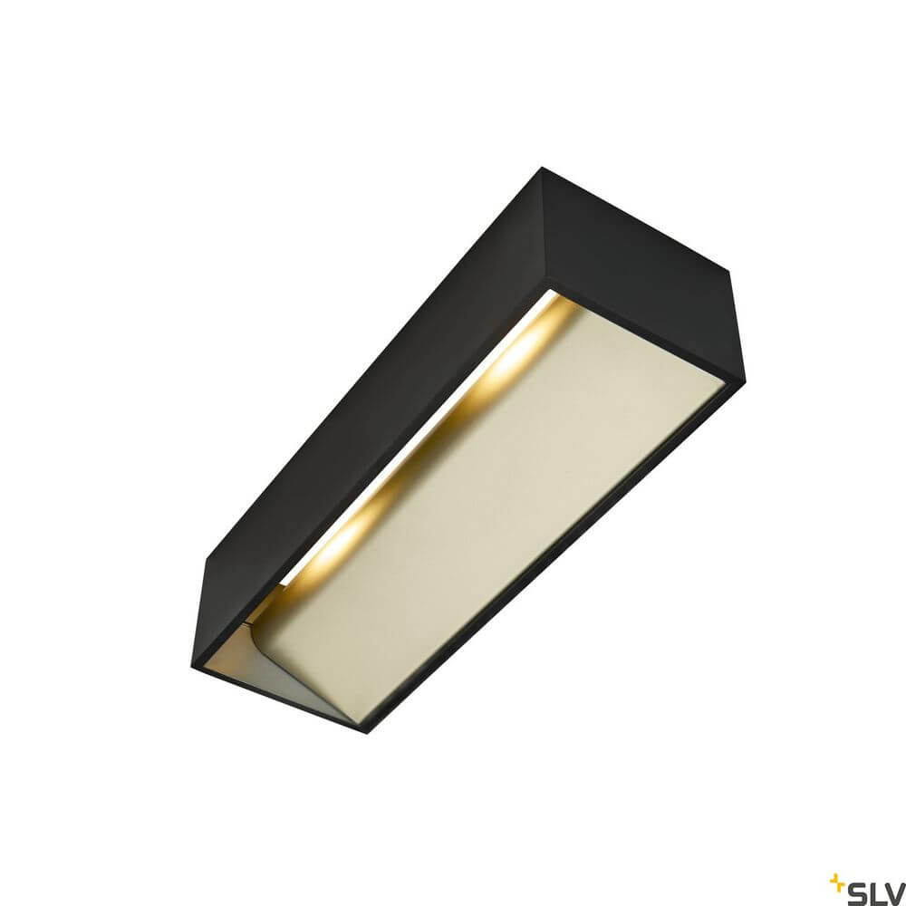 Log in L lampada a parete Triac nero, oro 3000K