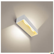 Logs In L Wandlampe Triac Weiß 3000K, LED UP/DOWN Wandaufbauleuchte in Weiß mit warmweißem Licht