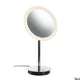 Moderne LED Tisch Schminkspiegel mit Chrom-Finish und CCT Switch, vergrößert 3-fach für optimale Beleuchtung.