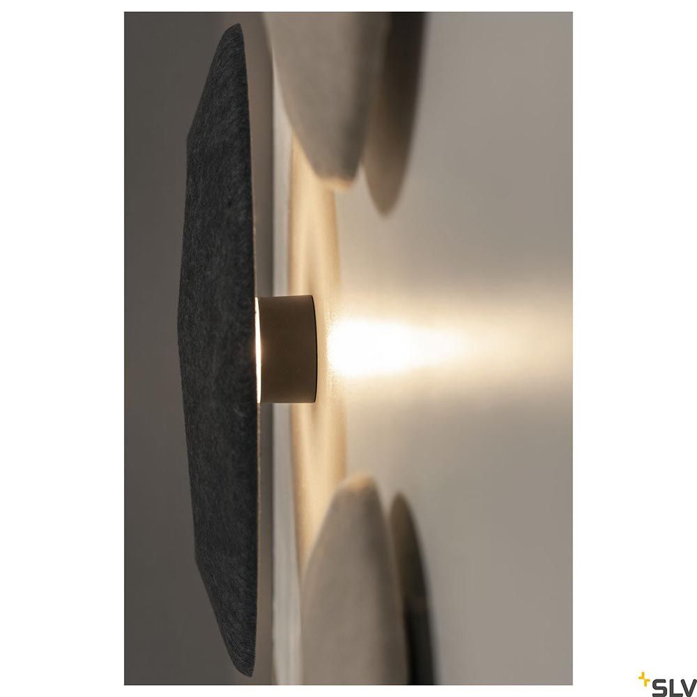 Mana Basis LED Wandaufbauleuchte in Anthrazit mit CCT Switch für flexibles Lichtdesign.