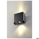 Mana Out LED Wandlampe 3000K IP65 Anthrazit an Wand mit warmweißem Licht