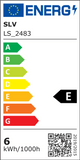 Energieeffizienzlabel für Mecanica Plus FL Büro-Stehlampe 2700-6500K Schwarz, Klasse E, SLV LS_2483.