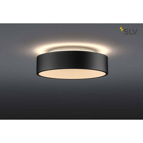 Medo 30 Corona LED surface-mounted light Triac black with elegant design and soft light emission.