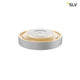 Medo 40 Corona LED Aufbauleuchte Dali Silbergrau mit elegantem Design und koronalem Lichtauslass.