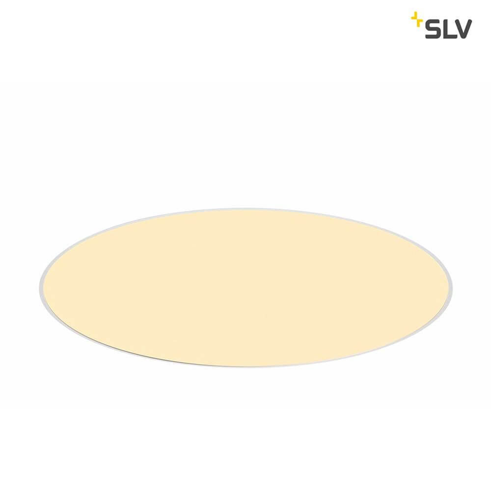 Medo 60 LED Deckeneinbauleuchte Rahmenlos Weiß in runder Form mit sanftem Licht.