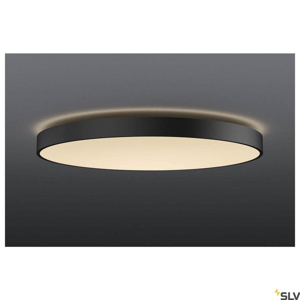Medo 90 Dali LED plafonnier noir 3000 & 4000K au design noir avec émission lumineuse homogène.