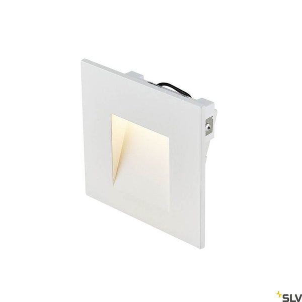 Mobala Einbau-Wandlampe 3000K Weiß aus weißem Aluminium mit quadratischer Bauform und indirektem LED-Licht