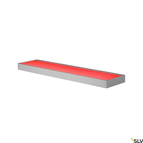 New Flat LED Wandaufbauleuchte 90cm RGBW in Aluminium, flache smarte Wandleuchte mit rotem Licht