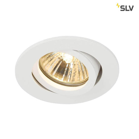 New Tria 68 Rund Einbauleuchte QPAR51 Weiß in rundem Design mit Halogen- oder LED Leuchtmittel.