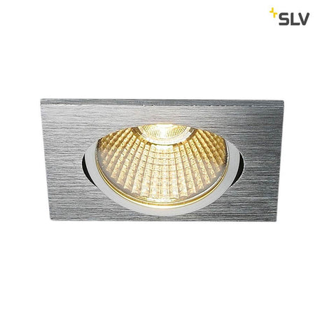 New Tria Square LED Recessed Light Brushed Aluminium 1800-3000K in a square shape with dimmable light colour.
