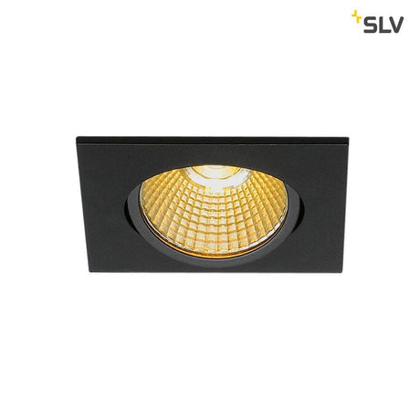 New Tria Square LED recessed light Black 1800-3000K with dimmable light and swiveling design.