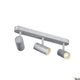 Noblo III 2700K Grau Deckenlampe mit drei schwenkbaren Leuchten in silber