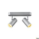 Noblo LED Strahler 2700K Grau mit zwei leuchtenden Spots in modernem Grau-Design.