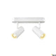Noblo LED Strahler 2700K Weiß mit zwei beweglichen Leuchten in modernem Design.