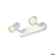 Noblo LED Strahler 2700K Weiß mit zwei Leuchten, modernes Design in Weiß.