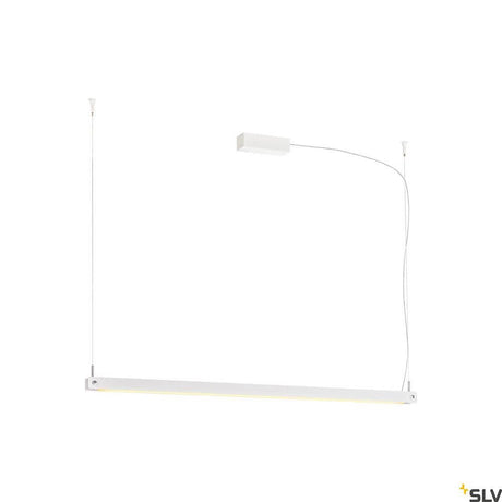 Noya LED Pendelleuchte CCT, weiße SLV Innenleuchte mit schlankem Design und einstellbarer Lichtfarbe