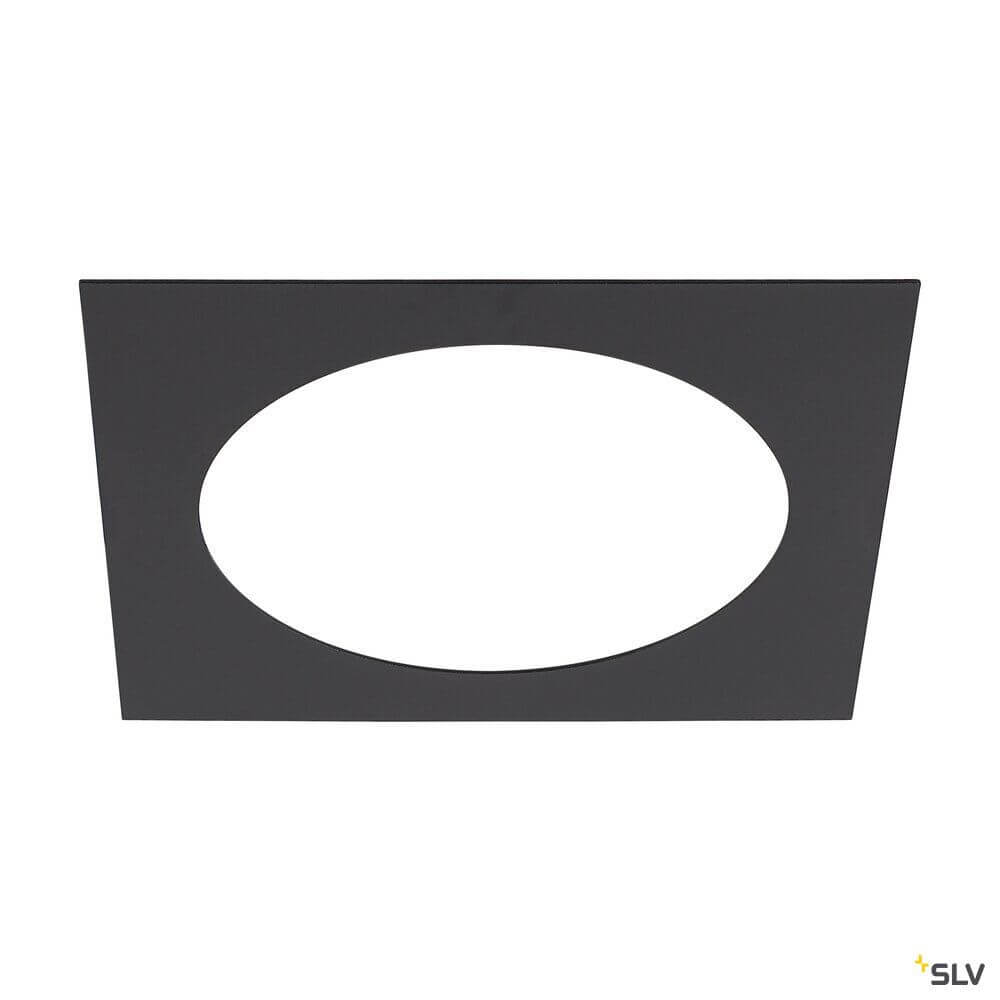 Numinos XL Einbaurahmen in Schwarz für Hohldecken mit ovaler Öffnung und professioneller Qualität.