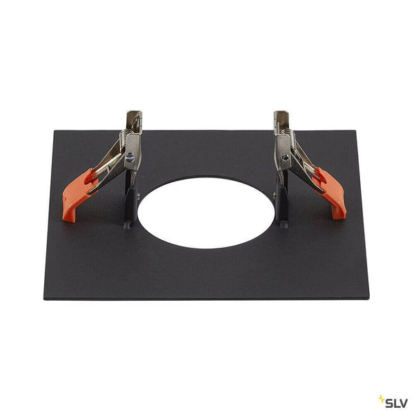 Numinos XS Einbaurahmen für Deckeneinbau mit Befestigungsklammern, schwarz, für Hohldecken 3–30 mm