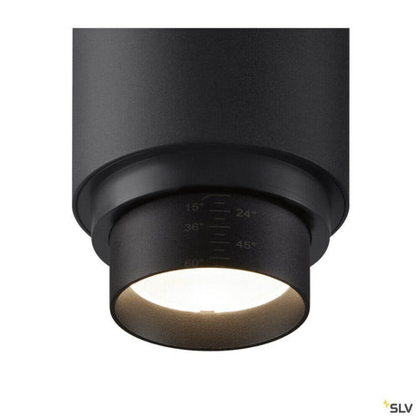Numinos Zoom M 3-Phasen LED Spot Phase in Schwarz mit Neutralweiß 4000K, verstellbarer Lichtwinkel