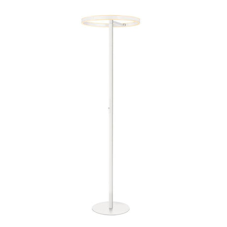 One Straight FL LED Stehleuchte in Weiß, vertikal schwenkbar, elegantes Design für stilvolle Wohnräume.
